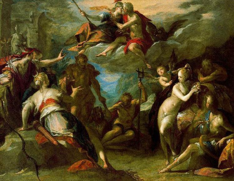 Hans von Aachen The Amazement of the Gods France oil painting art